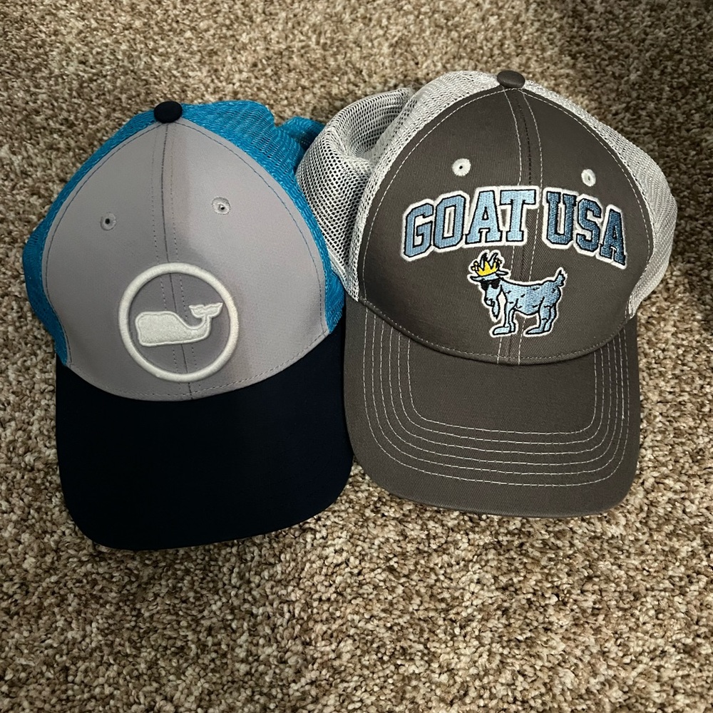 Vineyard Vines and GOAT USA hats
